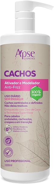 Ativador e Modelador Anti Frizz Cachos Apse Cosmetics
