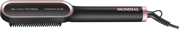Escova Alisadora Black Rose Mondial