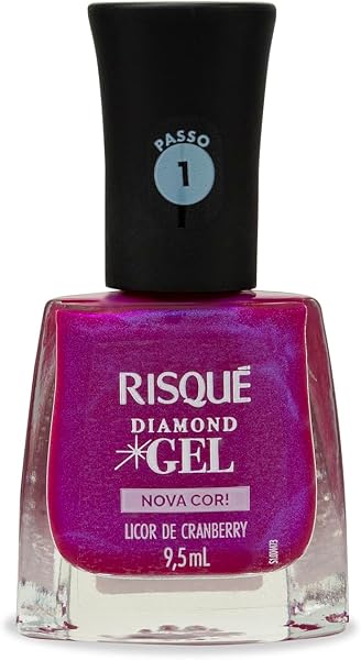 Esmalte Risqué Diamond Gel Licor de Cranberry Metálico