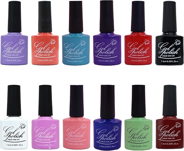 Kit Esmalte em Gel Chic & Fun 12 Unidades
