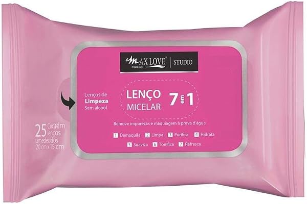 Lenço Micelar 7 em 1 Cor Max Love