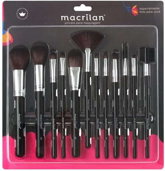 Macrilan Kit com 12 Pincéis
