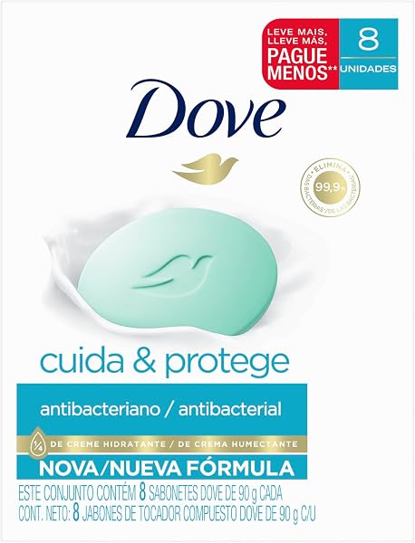Sabonete em Barra Cuida & Protege Dove
