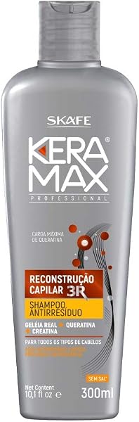 Shampoo Antirresíduo Keramax Reconstrução Skafe