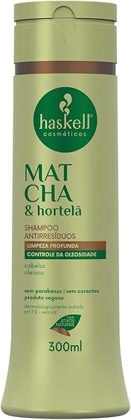 Shampoo Antirresíduos Matcha e Hortelã Haskell