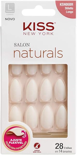 Unha Salon Natural Stiletto KISS
